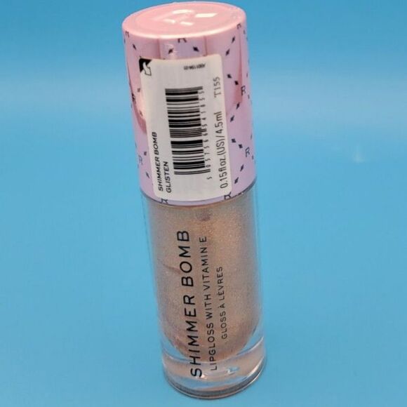 SEALED Makeup Revolution Shimmer Bomb Lipgloss with Vitamin E - Glisten - NEW - Picture 2 of 3